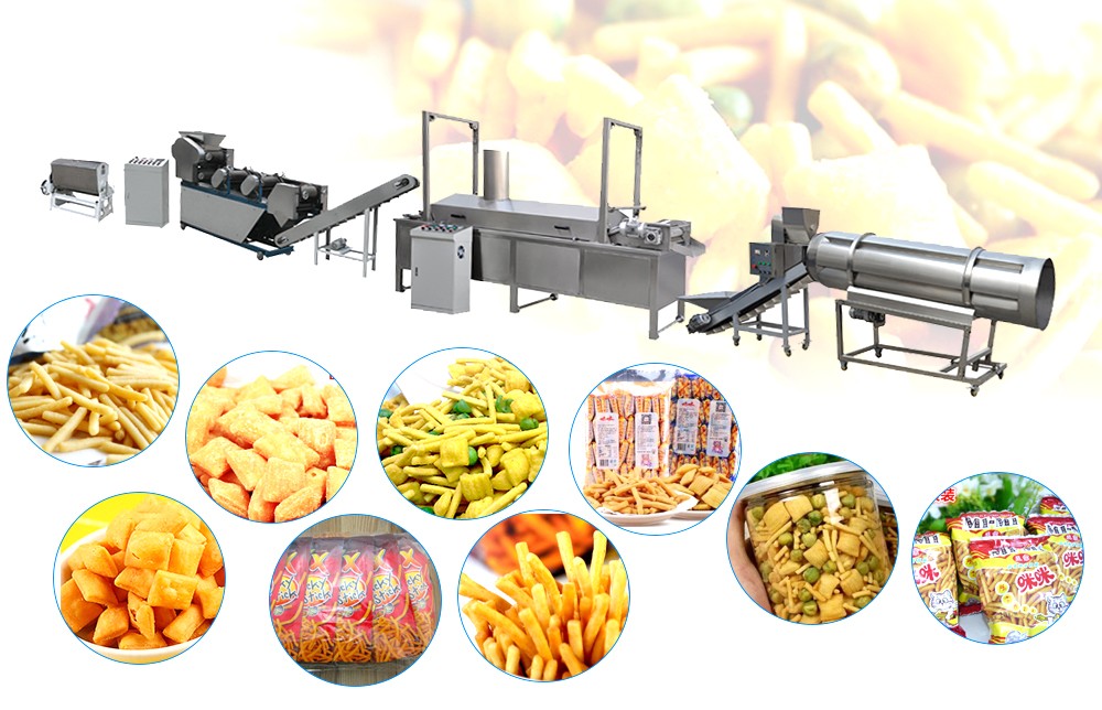 working process for Fried Dough Snack process line